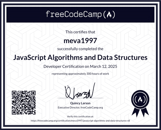 Certificación de  JavaScript en freeCodeCamp